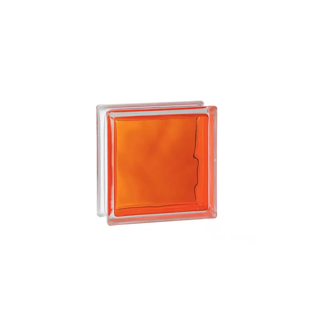 (19x19x8cm) Glass Block Brilly Orange Wave Tbilisi - photo 1