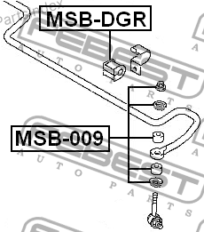 Втулки стабилизатора (комплект) Febest MSB009 Тбилиси