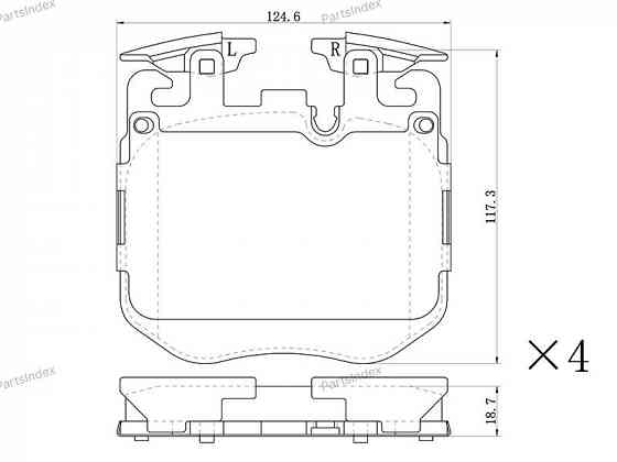 Колодки тормозные дисковые SAT ST280010 Тбилиси