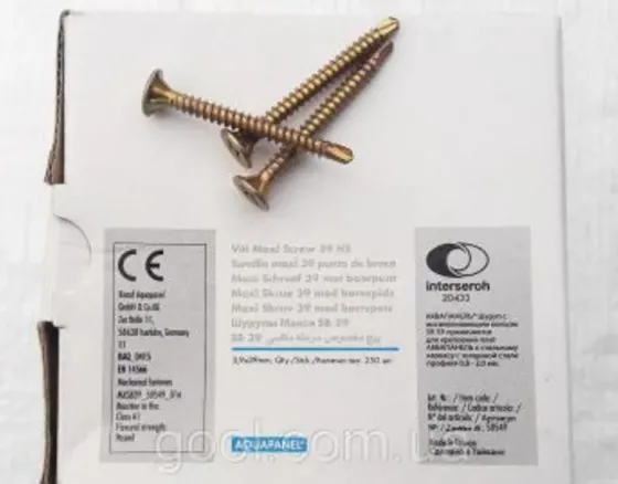 Თვითმჭრელი ბურღიანი და წვეტიანი თავით Knauf Aquapanel ის თბილისი