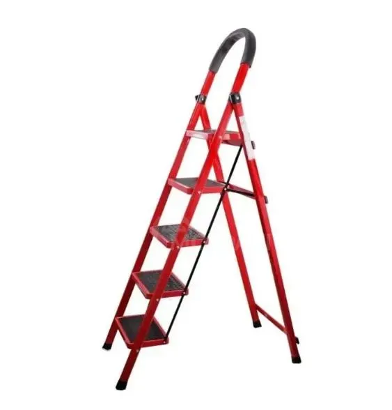 Металлическая складная лестница с широкими ступенями, 5 ступеней (14423-17) Тбилиси - изображение 1