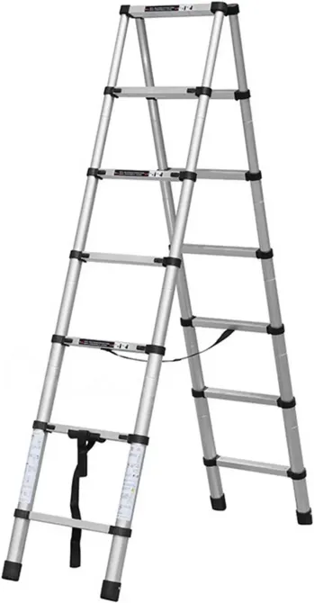 Ალუმინის ორმხრივი ტელესკოპური კიბე პეტლით 3.2x3.2მ (14423-7) თბილისი - photo 1