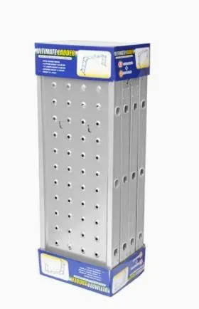 Ალუმინის კიბე ტრანსფორმერი ხარაჩოს დაფით 4x3 3.7მ (G2-15129-6) თბილისი