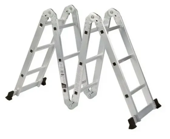 Ალუმინის კიბე ტრანსფორმერი ხარაჩოს დაფით 4x3 3.7მ (G2-15129-6) თბილისი