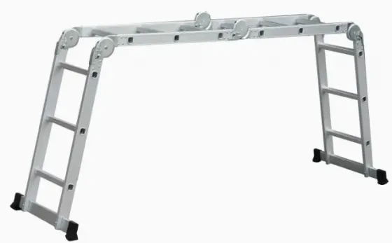 Ალუმინის კიბე ტრანსფორმერი ხარაჩოს დაფით 4x3 3.7მ (G2-15129-6) თბილისი