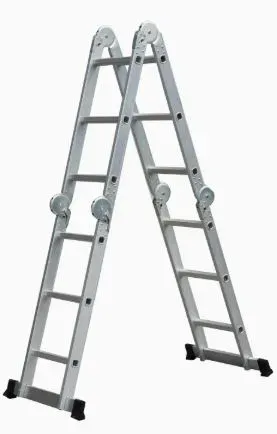 Ალუმინის კიბე ტრანსფორმერი ხარაჩოს დაფით 4x3 3.7მ (G2-15129-6) თბილისი