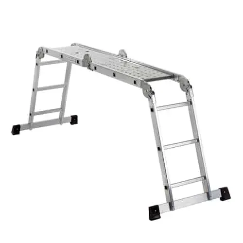 Ალუმინის კიბე ტრანსფორმერი ხარაჩოს დაფით 4x3 3.7მ (G2-15129-6) თბილისი