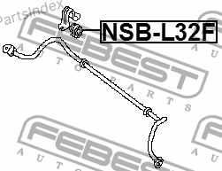 სტაბილიზატორის მილისა (სუხოის რეზინა, ვტულკა) suhois vtulka Febest NSBL32F თბილისი