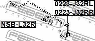 სტაბილიზატორის მილისა (სუხოის რეზინა, ვტულკა) suhois vtulka Febest NSBL32R თბილისი - photo 4
