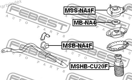 სტაბილიზატორის მილისა (სუხოის რეზინა, ვტულკა) suhois vtulka Febest MSBNA4F თბილისი