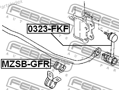 სტაბილიზატორის მილისა (სუხოის რეზინა, ვტულკა) suhois vtulka Febest MZSBGFR თბილისი