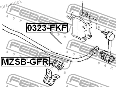 სტაბილიზატორის მილისა (სუხოის რეზინა, ვტულკა) suhois vtulka Febest MZSBGFR თბილისი - photo 2