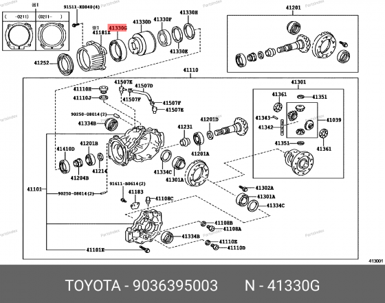 საკისარი (პაჩებნიკი) უკანა რედუქტორის pachepniki Toyota 9036395003 თბილისი