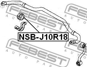 Втулка стабилизатора Febest NSBJ10R18 Тбилиси - изображение 2