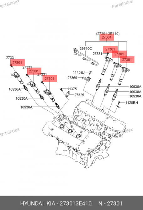 COIL ASSY-IGNITION,RH Hyundai Kia 273013E410 Тбилиси - изображение 1