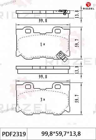 Disc Brake Pads Ridzel PDF2319 Tbilisi