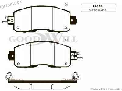 Disc Brake Pads GoodWill 1105F Tbilisi