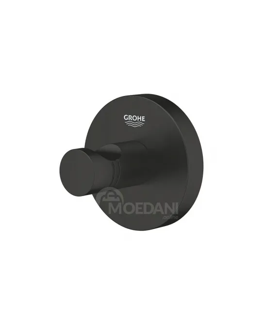 Вешалка для полотенец, одинарная, матово-черная. Тбилиси - изображение 1