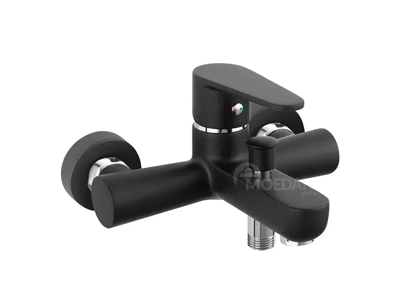 Черный смеситель для ванной комнаты Algeo Bag1Bl Тбилиси - изображение 1