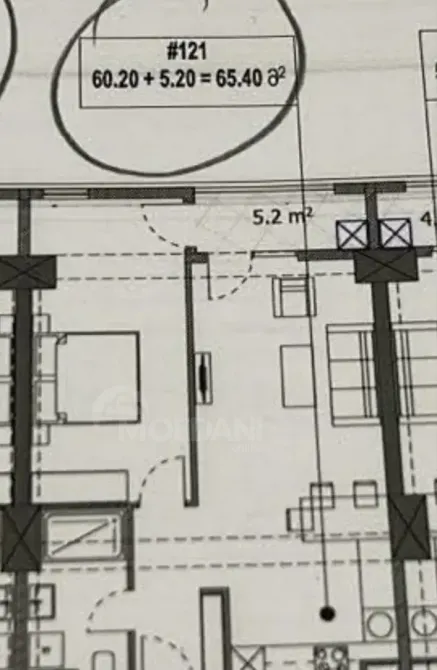 Apartments For Sale two-room 64.4м² 6/27 floor Tbilisi - photo 7