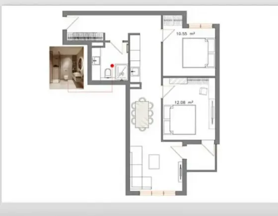 Apartments For Sale three-room 62.4м² 9/14 floor Tbilisi