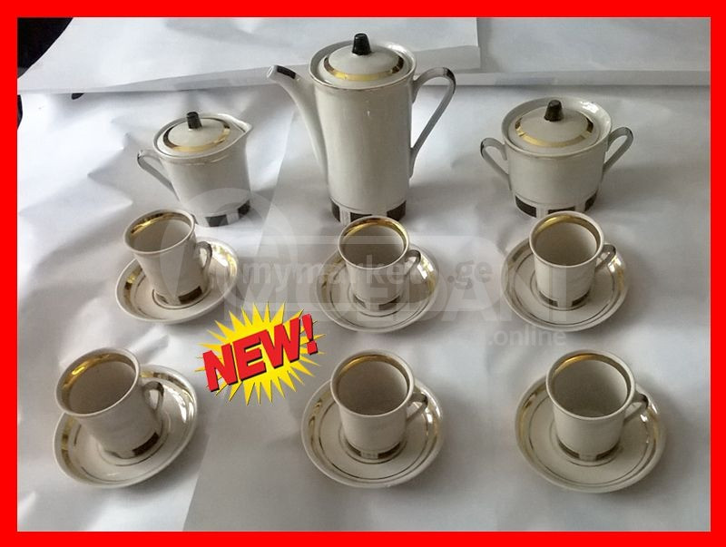 ანტიკვარული ყავის სერვიზი კერამიკის თბილისი - photo 1