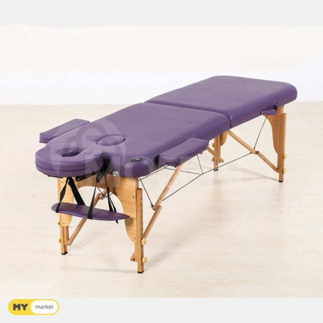 Massage table (folding) on a wooden leg. Tafchan. Tbilisi - photo 1