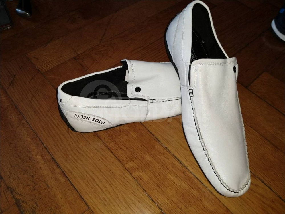 Bjorn Borg Brand New White Leather Moccasins, Imported from Sweden Tbilisi - photo 1