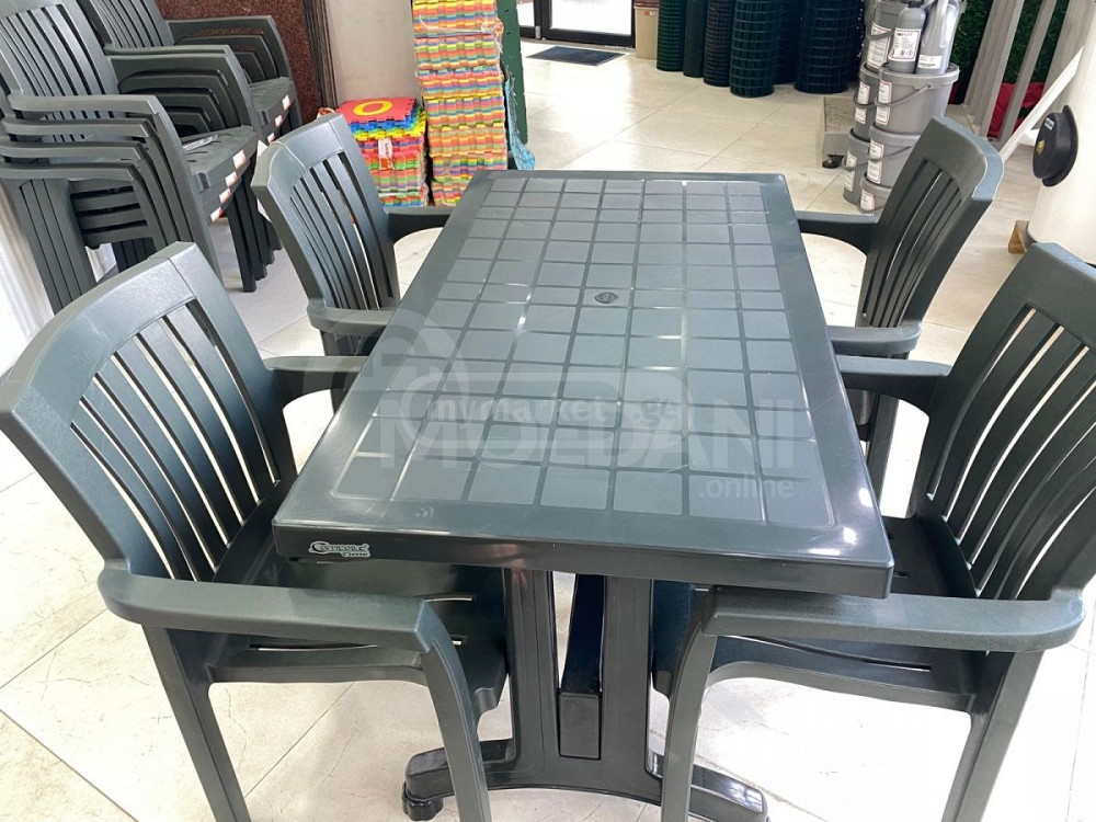 პლასმასის მაგიდა და სკამი თბილისი - photo 1