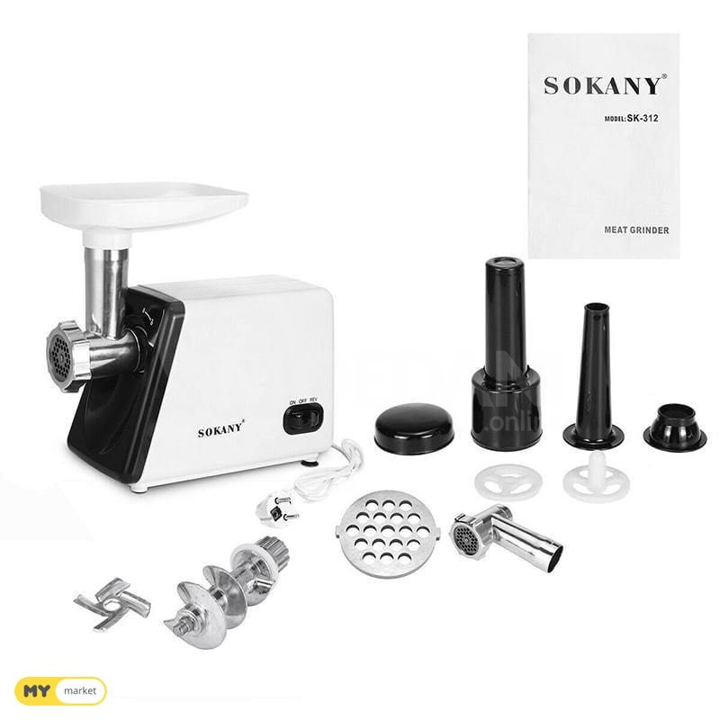 Мясорубка электрическая Sokany sk-312, мощность 2500 Вт Тбилиси - изображение 1