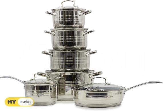 ✅ Набор чайников из нержавеющей стали. ✅ Бренд: ВИКАЛИНА 18 Тбилиси - изображение 1