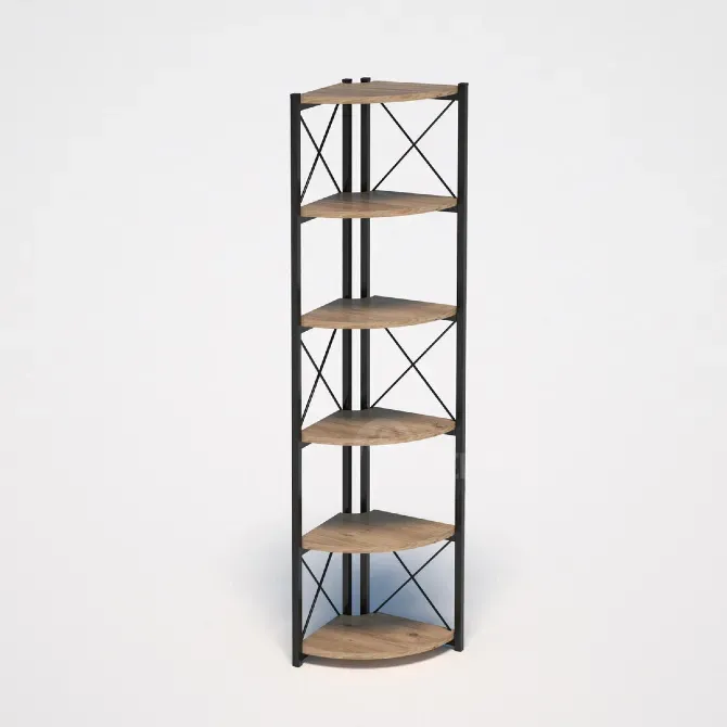 Угловая шестиярусная полка с текстурой сосны. Тбилиси - изображение 2