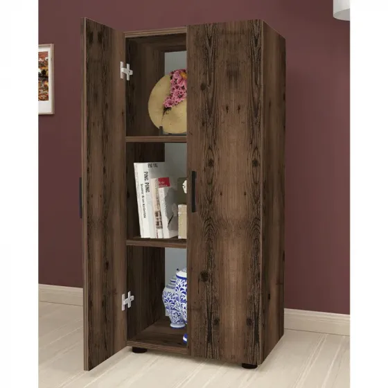 Трехъярусный многофункциональный шкаф с отделкой под дерево BF-770 (108,3 см x 49 см x 32 см) Тбилиси