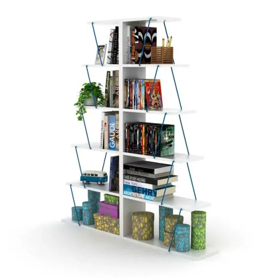 Книжный шкаф Comfort Room Tars Bookcase Mini (бело-синий) Rf160405 (65*146*22 см) Тбилиси