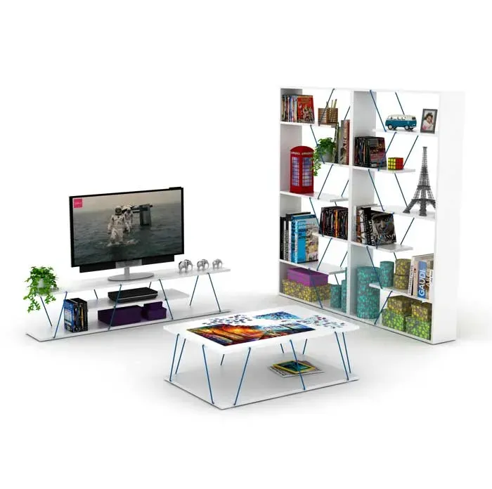 Книжный шкаф Comfort Room Tars (бело-синий) Rf160305 (84*15*24 см) Тбилиси - изображение 2