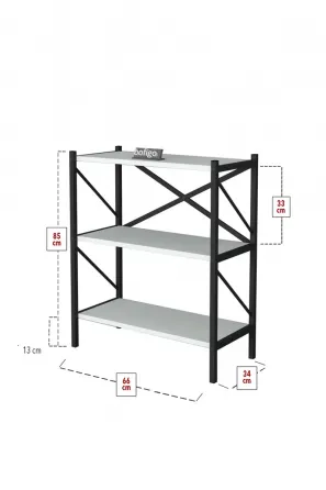 Белая трехъярусная полка Bofigo (85*66*34 см) Тбилиси