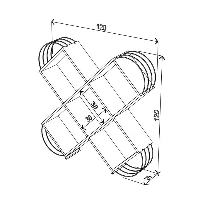 Полка для гостиной Comfort Room ASE, книжный шкаф (орех-хром), Rf170401 (120*25*120 см) Тбилиси - изображение 4