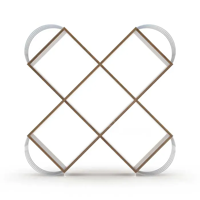 Полка для гостиной Comfort Room ASE, книжный шкаф (орех-хром), Rf170401 (120*25*120 см) Тбилиси - изображение 5