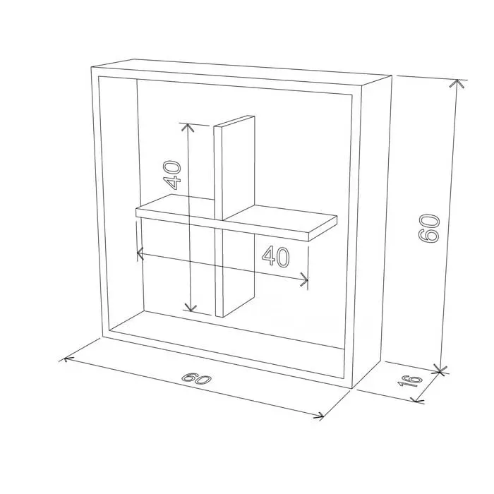 Полка для гостиной Comfort Room Kiss Rf140101 (59*59*16 см) Тбилиси - изображение 3