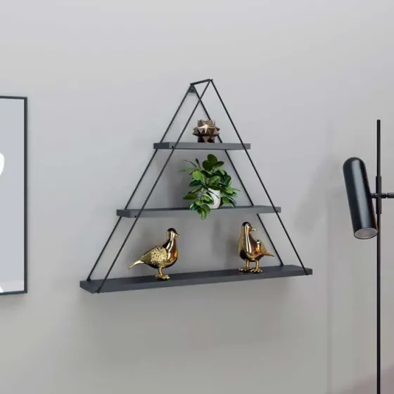 Треугольная полка для гостиной Comfort Room Moset (черная) Mt191005 (74*61*13 см) Тбилиси