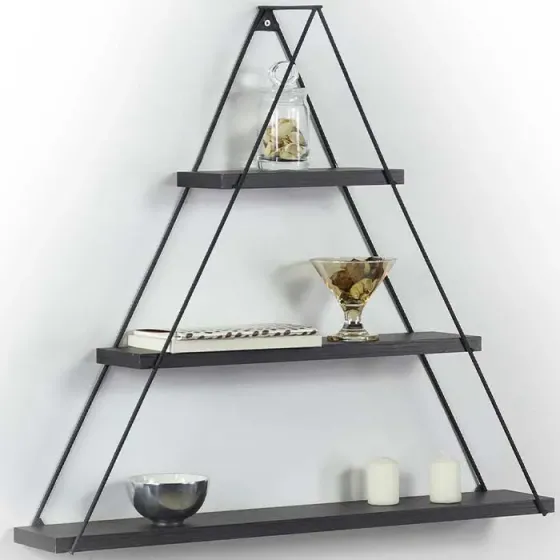 Треугольная полка для гостиной Comfort Room Moset (черная) Mt191005 (74*61*13 см) Тбилиси