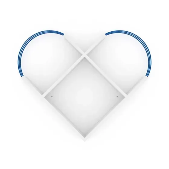 Полка для туалетного столика (бело-синяя) Rf170506 (89*18*74 см) Тбилиси