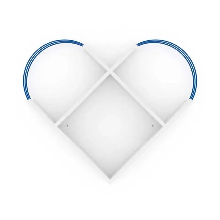 Полка для туалетного столика (бело-синяя) Rf170506 (89*18*74 см) Тбилиси - изображение 2