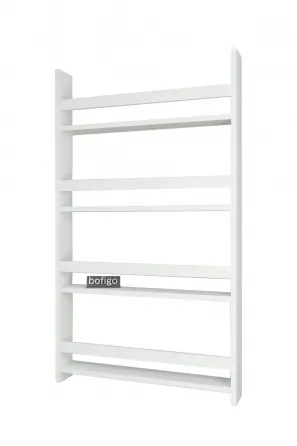 Четырехъярусная настенная книжная полка (120*74*10 см, белая) Тбилиси