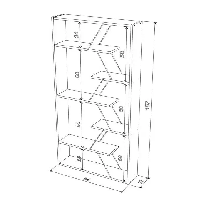 Книжный шкаф Comfort Room Tars (орех-хром) Rf160302 (84*15*24 см) Тбилиси - изображение 3