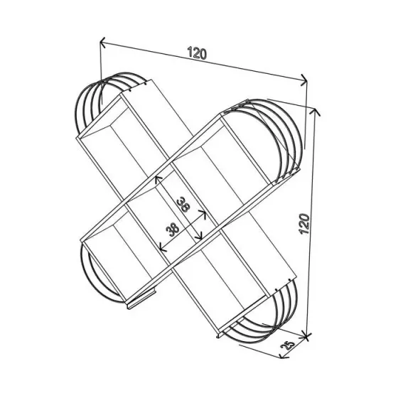 Полка для гостиной Comfort Room ASE, книжный шкаф (бело-синий) Rf170406 (120*25*120 см) Тбилиси