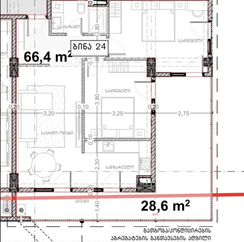 იყიდება 3 ოთახიანი ბინას 95მ² 3/11 სართ თბილისი - photo 14