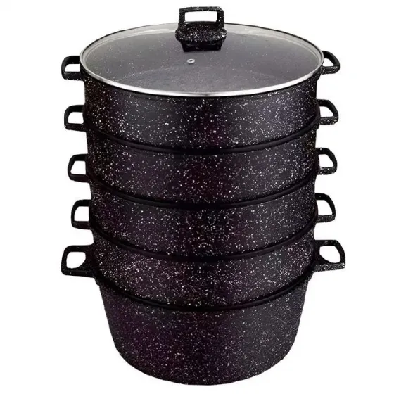 Ქვაბების ნაკრები 8 ცალი Uakeen VK-29 Black თბილისი