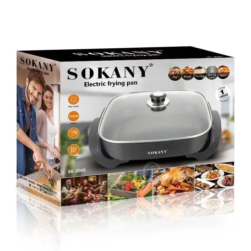 Ელექტრო ტაფა Sokany SK-2005 (1500 W, 5.5 L) Black თბილისი - photo 1