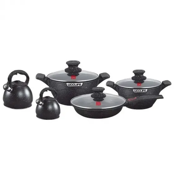 Ქვაბების 5 ცალიანი ნაკრები Ucclife Uc3008 Black თბილისი